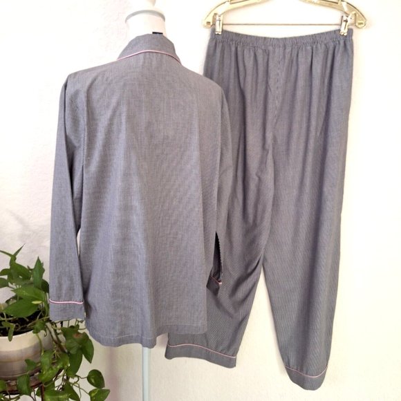 💰SOLD💰Poodle PJs Charter Club Black & White 100% Cotton Woven - Picture 5 of 7